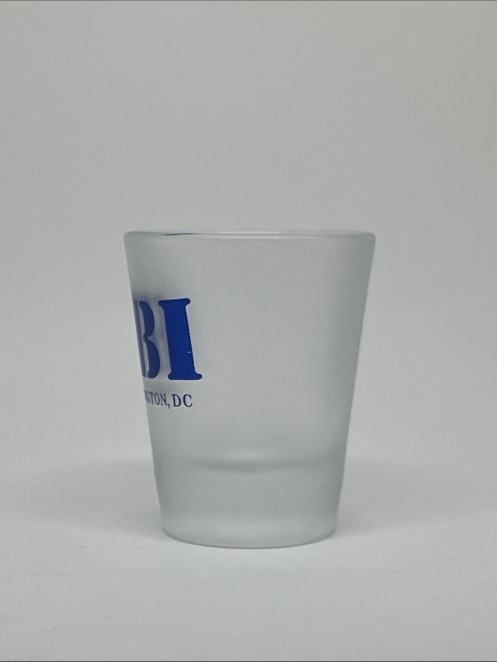FBI Washington, DC Frosted Shot Glass with Blue Lettering - Picture 3 of 4